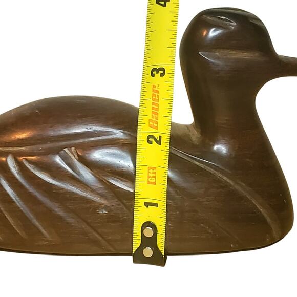 Wooden Duck Decoy Decor Vintage Carved 3.5" - Picture 4 of 10
